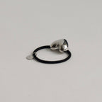 Silver Heart-Shaped Metal Cuff Hair Tie