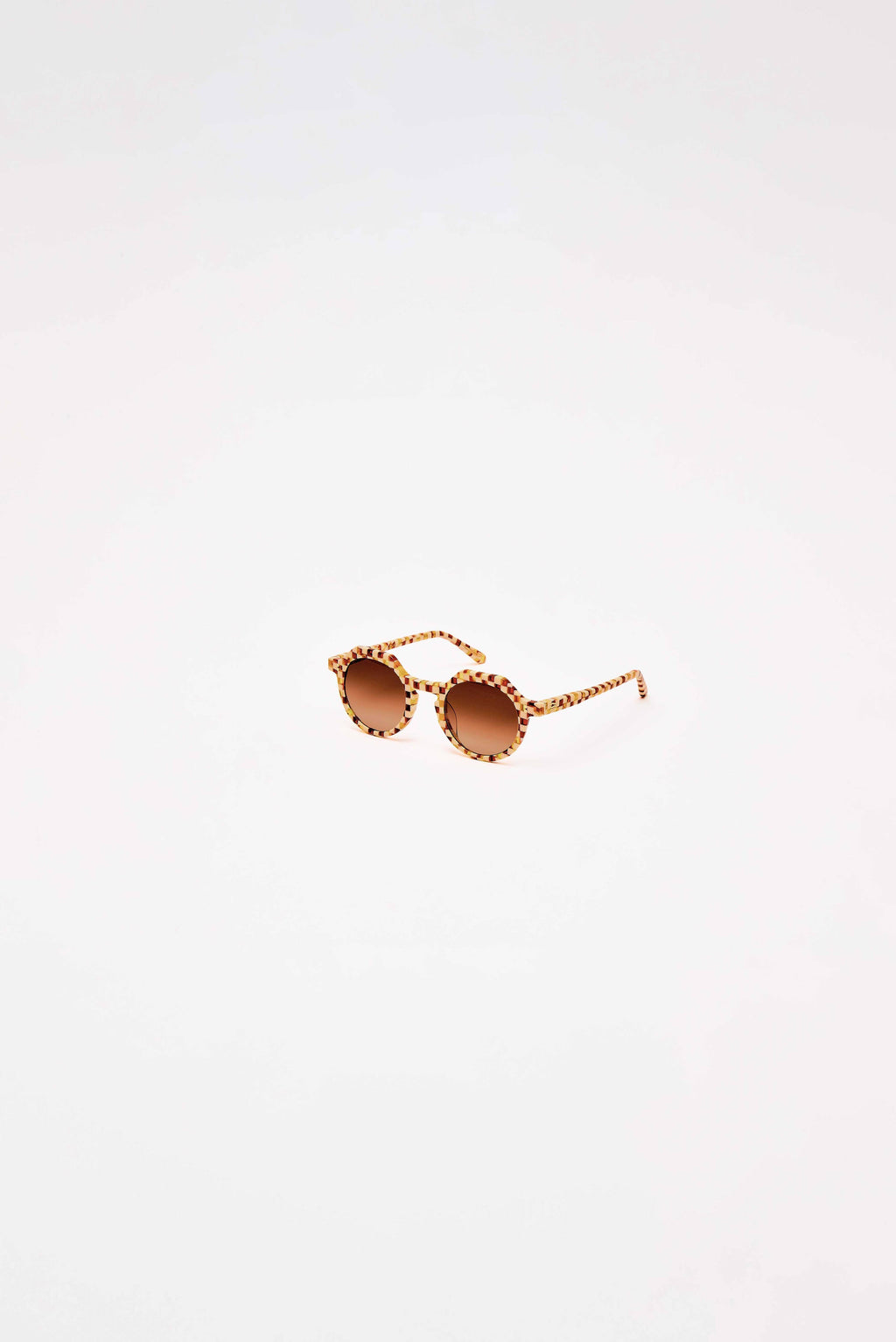 Georgie Toasted Moxie Checkered Sunglasses