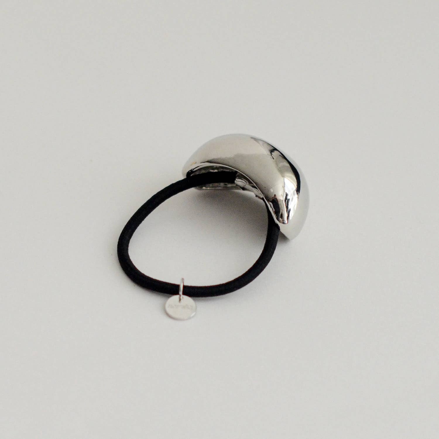 Silver Bold Crescent Metal Cuff Hair Tie