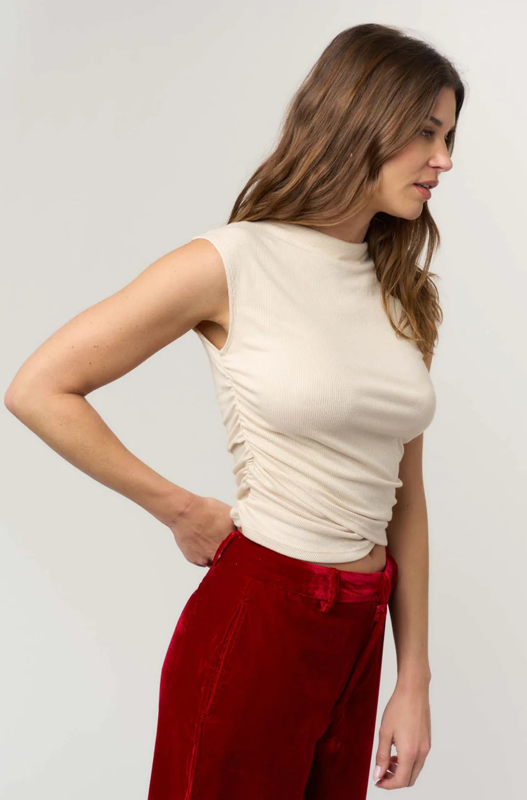Carine Shirred Rib Tank