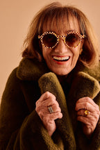 Georgie Toasted Moxie Checkered Sunglasses