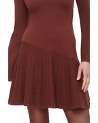 Asymmetric Hem Mini Sweater Dress