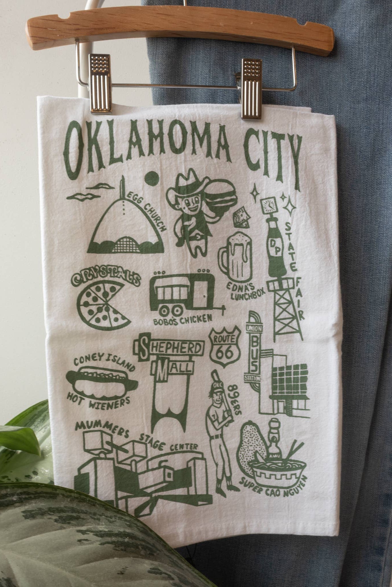 Oklahoma City Bucket List Tea Towel