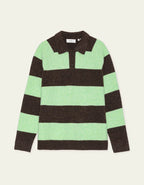 Striped Melange Knitted Polo