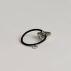 Silver Heart-Shaped Metal Cuff Hair Tie