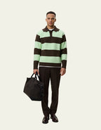 Striped Melange Knitted Polo