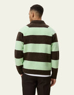 Striped Melange Knitted Polo
