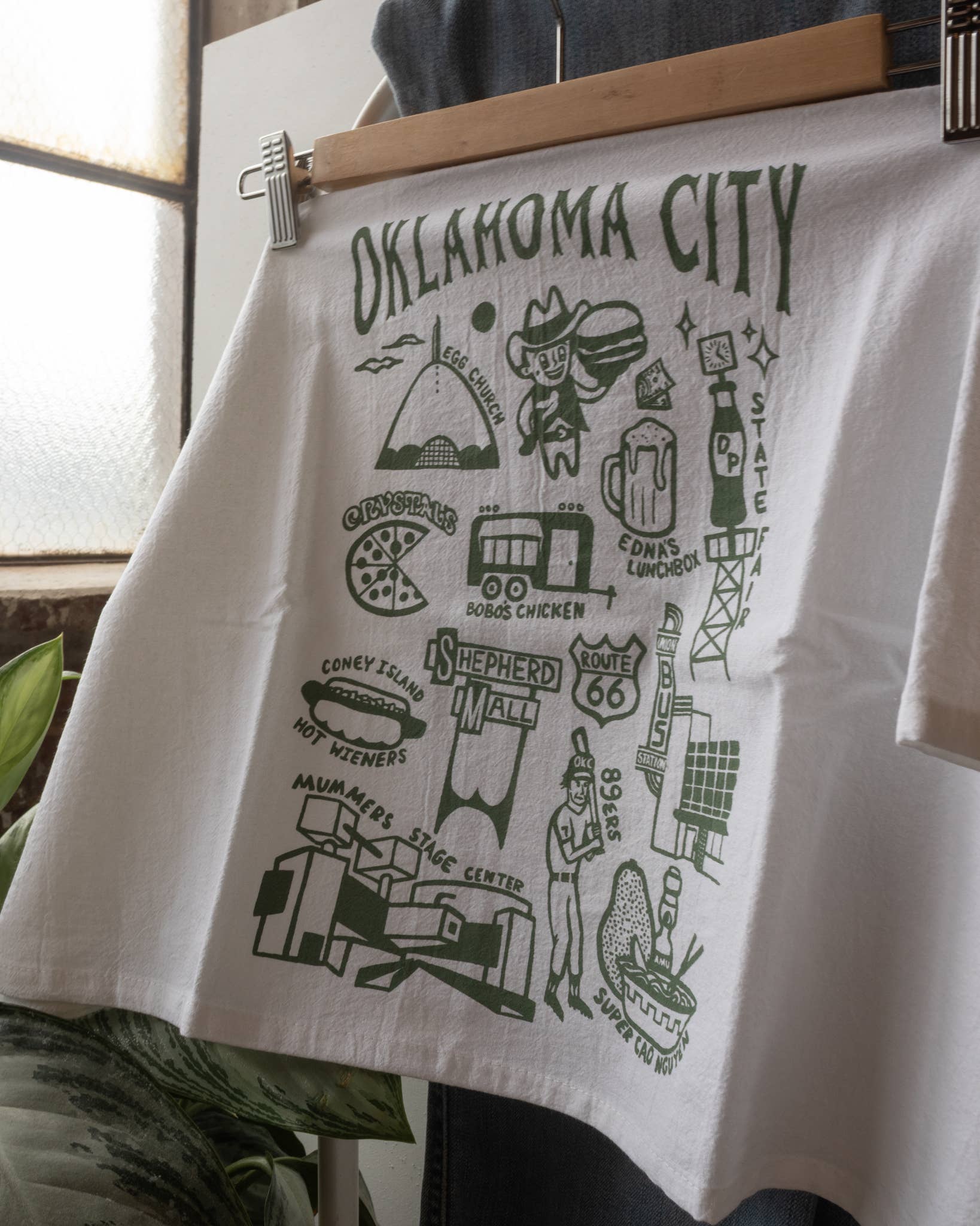 Oklahoma City Bucket List Tea Towel