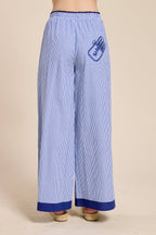 Cote Bleue Embroidered Stripe Pants