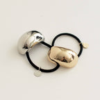 Silver Bold Crescent Metal Cuff Hair Tie