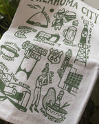 Oklahoma City Bucket List Tea Towel