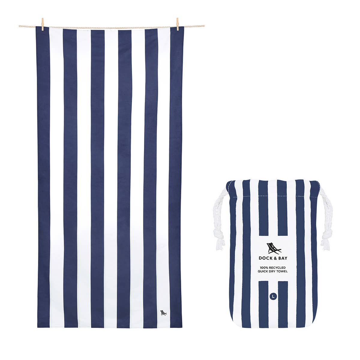 Dock & Bay Quick Dry Beach Towel – Cabana Whitsunday Blue