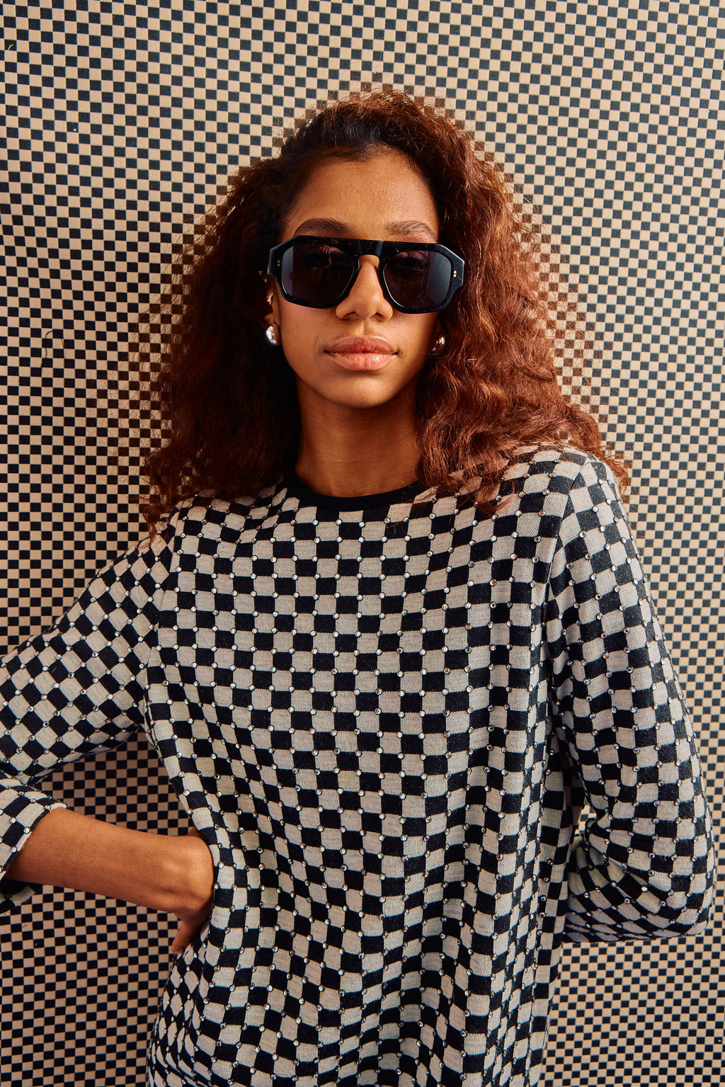 Louie Nouveau Noir Aviator Sunglasses