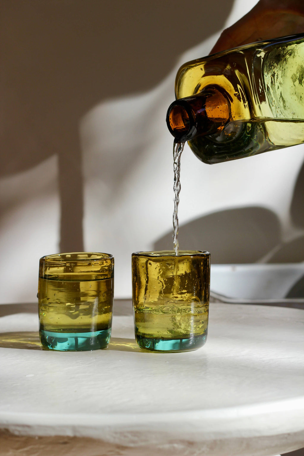 Mini Tumbler in Aqua/Amber