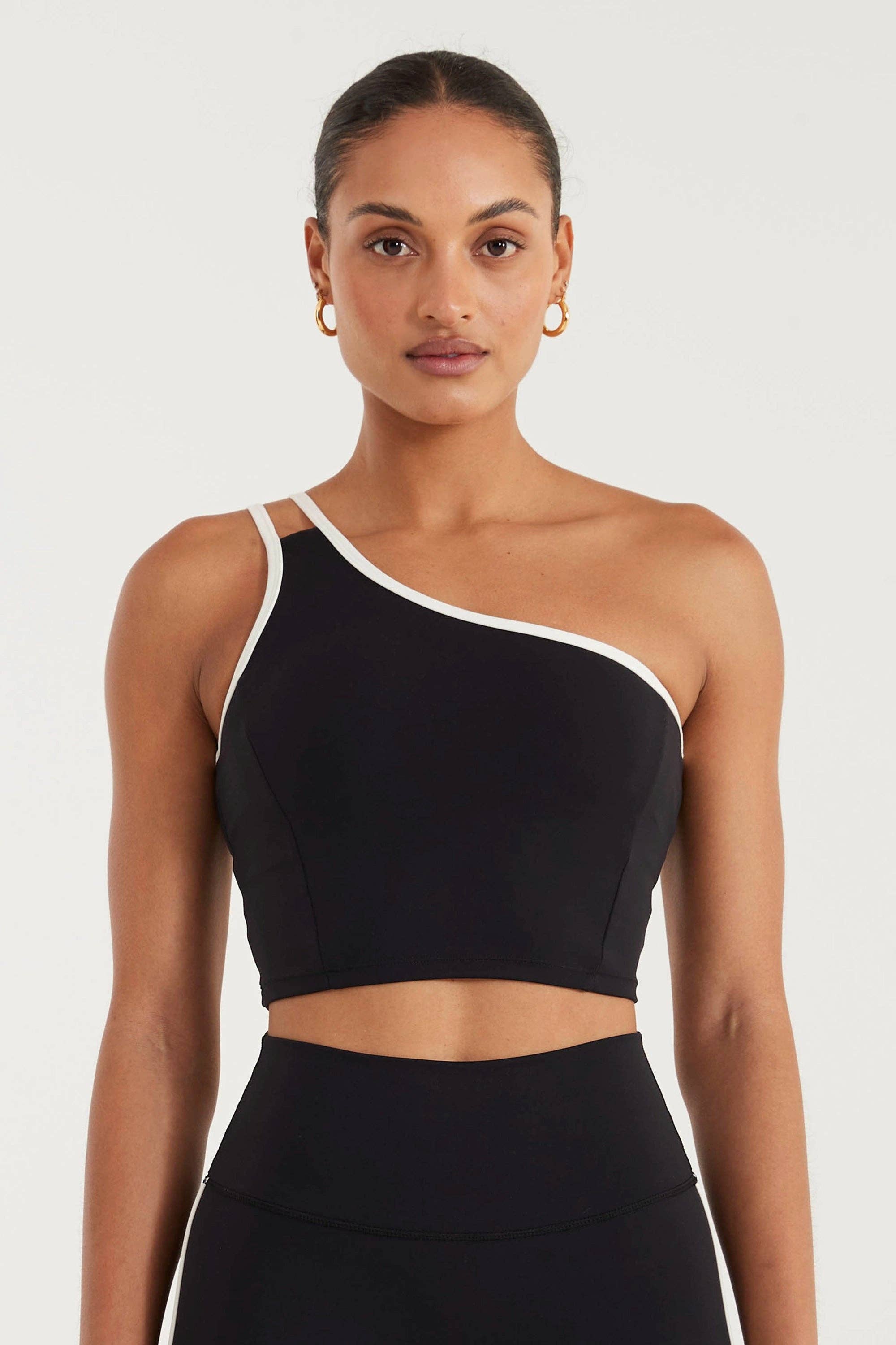 EcoSculpt Contrast One Shoulder Tank