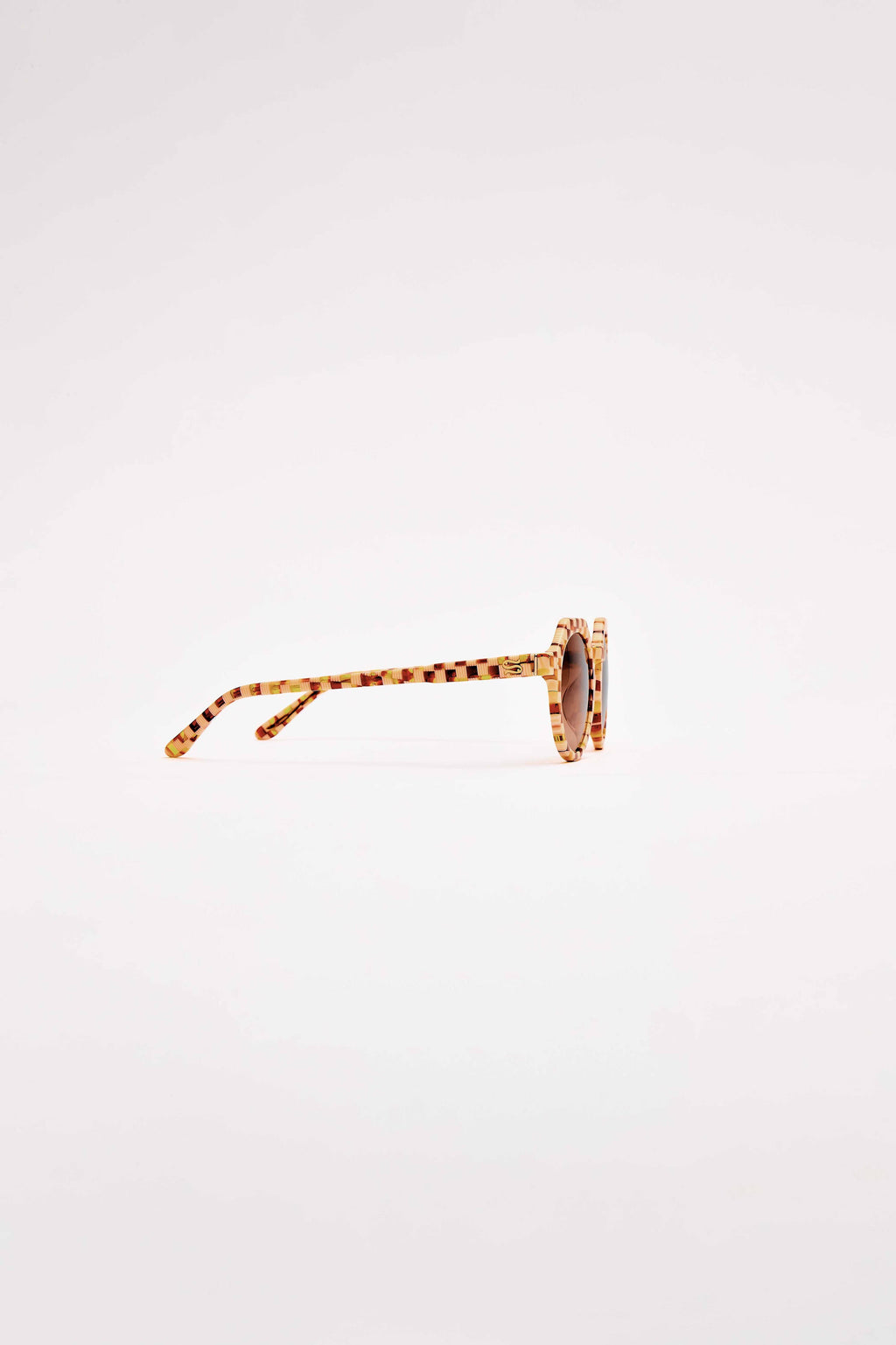 Georgie Toasted Moxie Checkered Sunglasses
