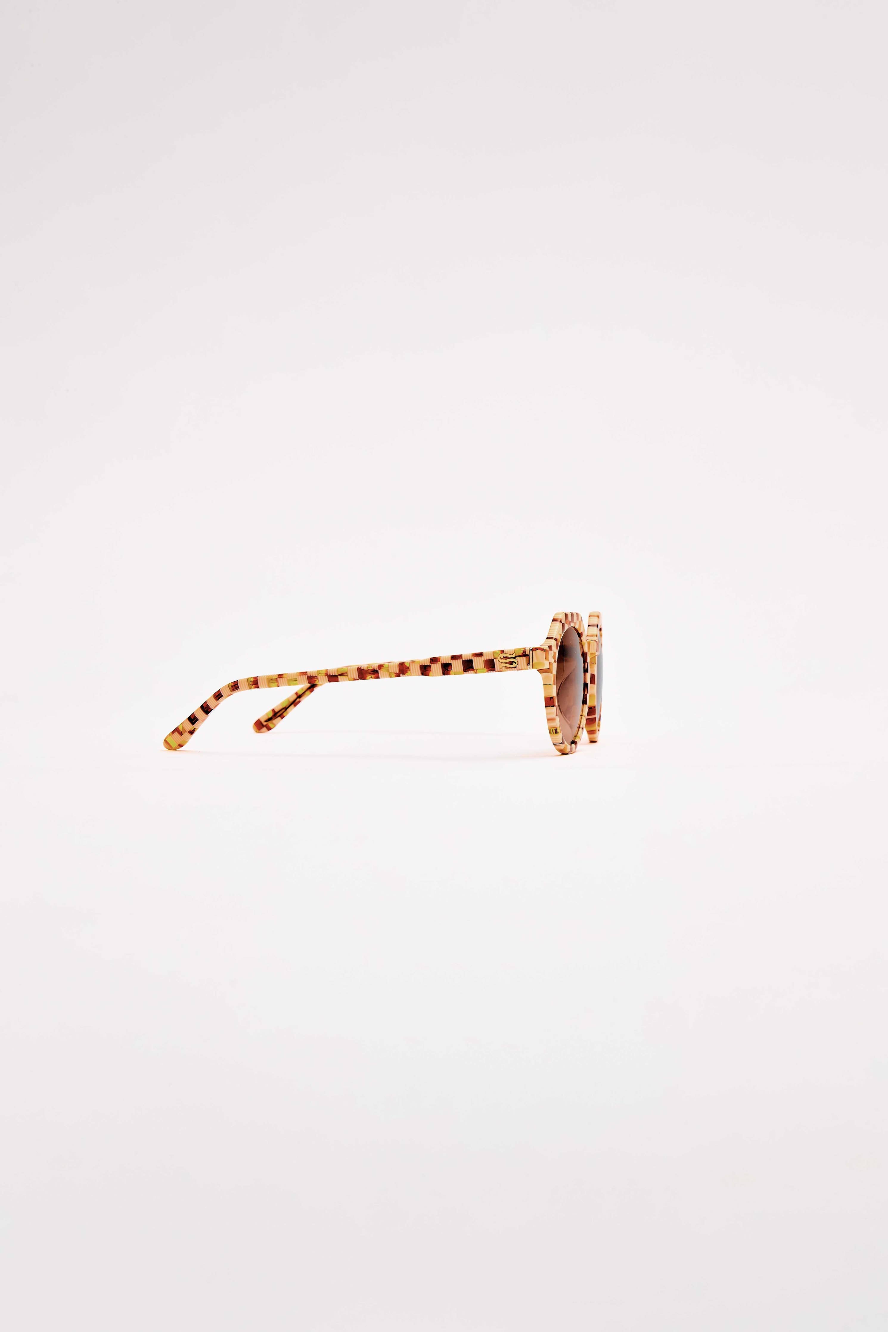 Georgie Toasted Moxie Checkered Sunglasses