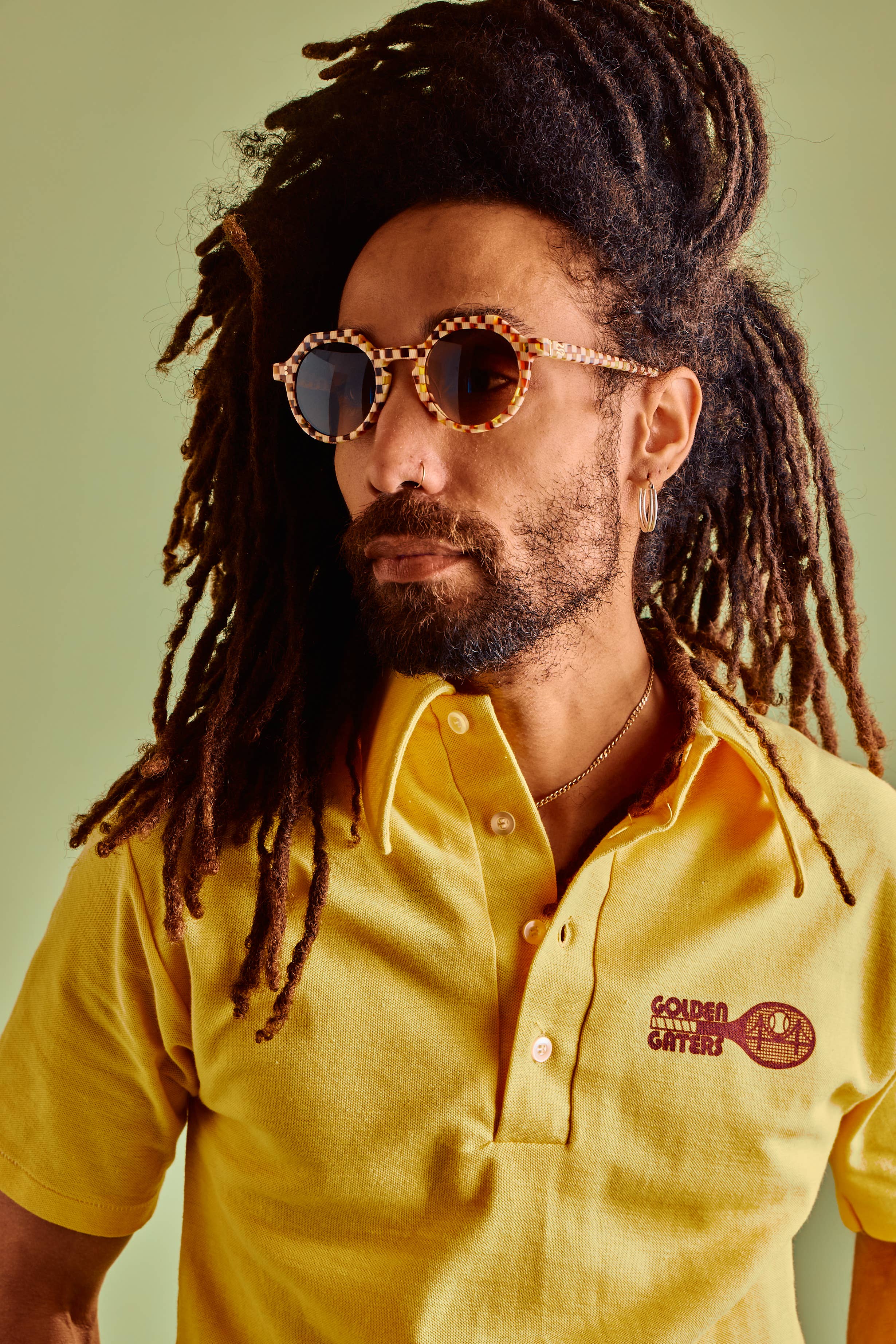 Georgie Toasted Moxie Checkered Sunglasses