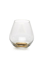 Golden Base Stemless Wine Glass