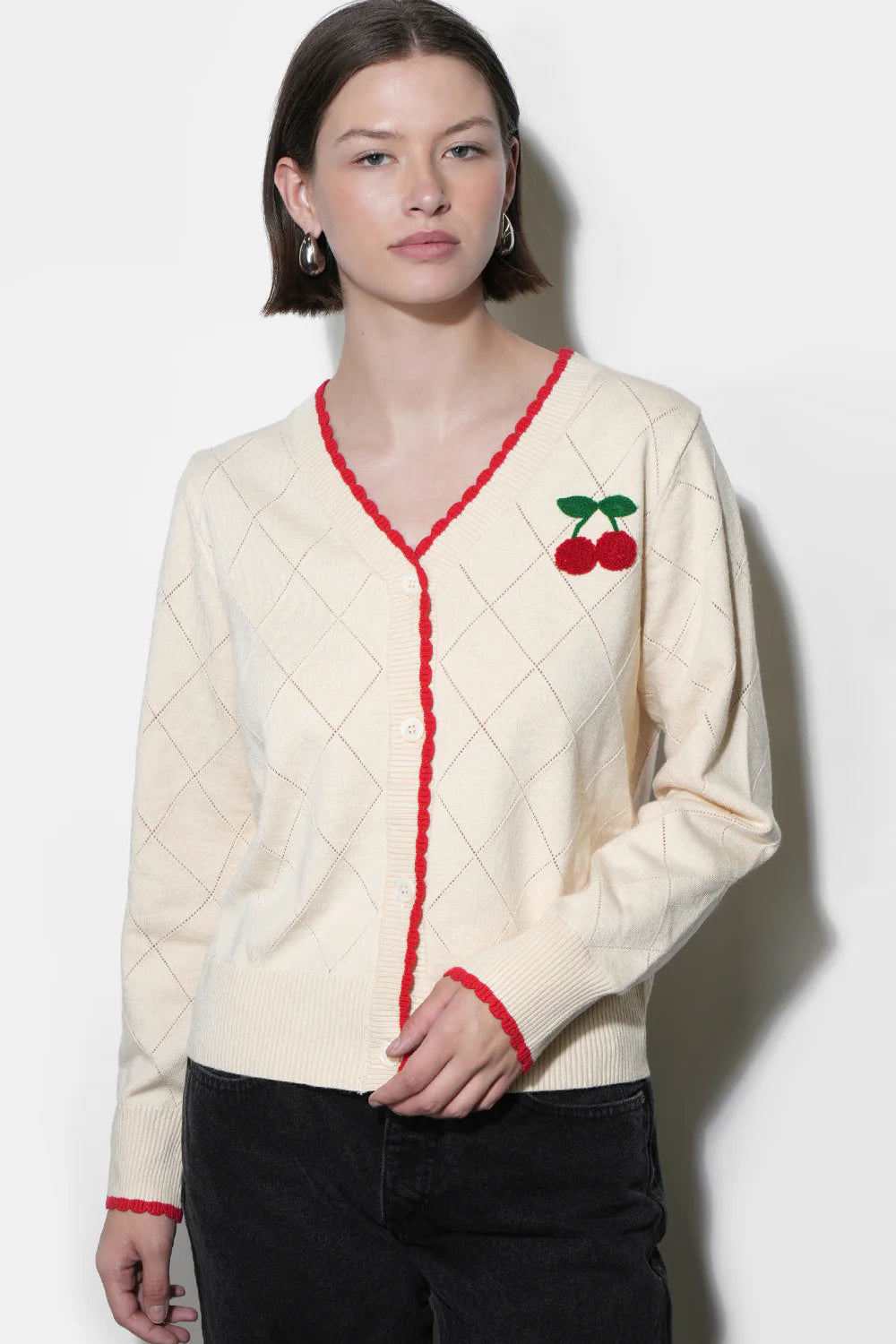 Cherry Knit Cardigan
