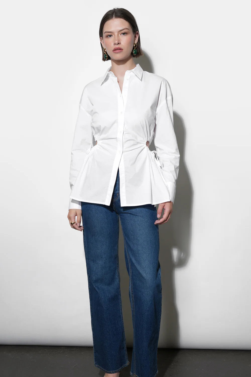 Naira Side Open Drawstring Shirt