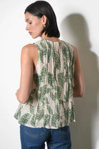 Elaine Sleeveless Pintuck Top