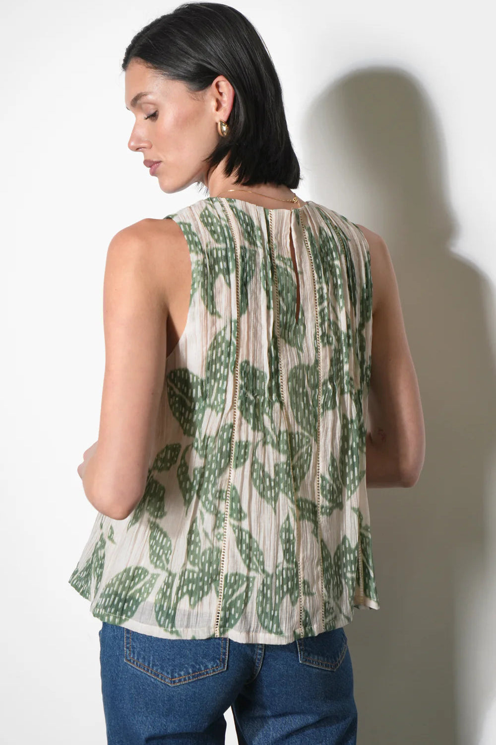 Elaine Sleeveless Pintuck Top