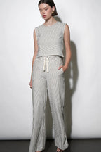 Isla Wide Leg Knit Pull Up Pants