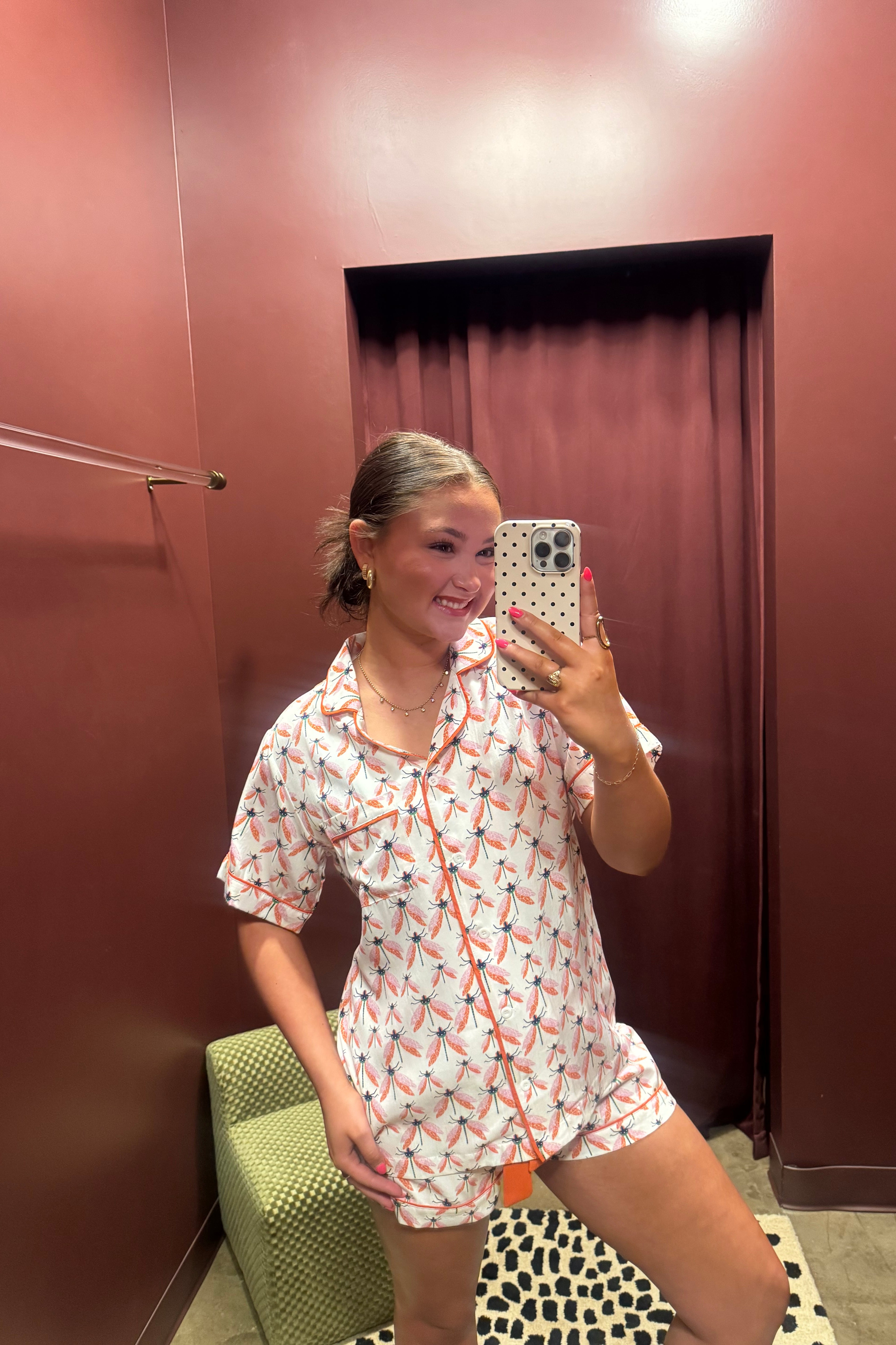 Dragonfly Pajama Shorts Set
