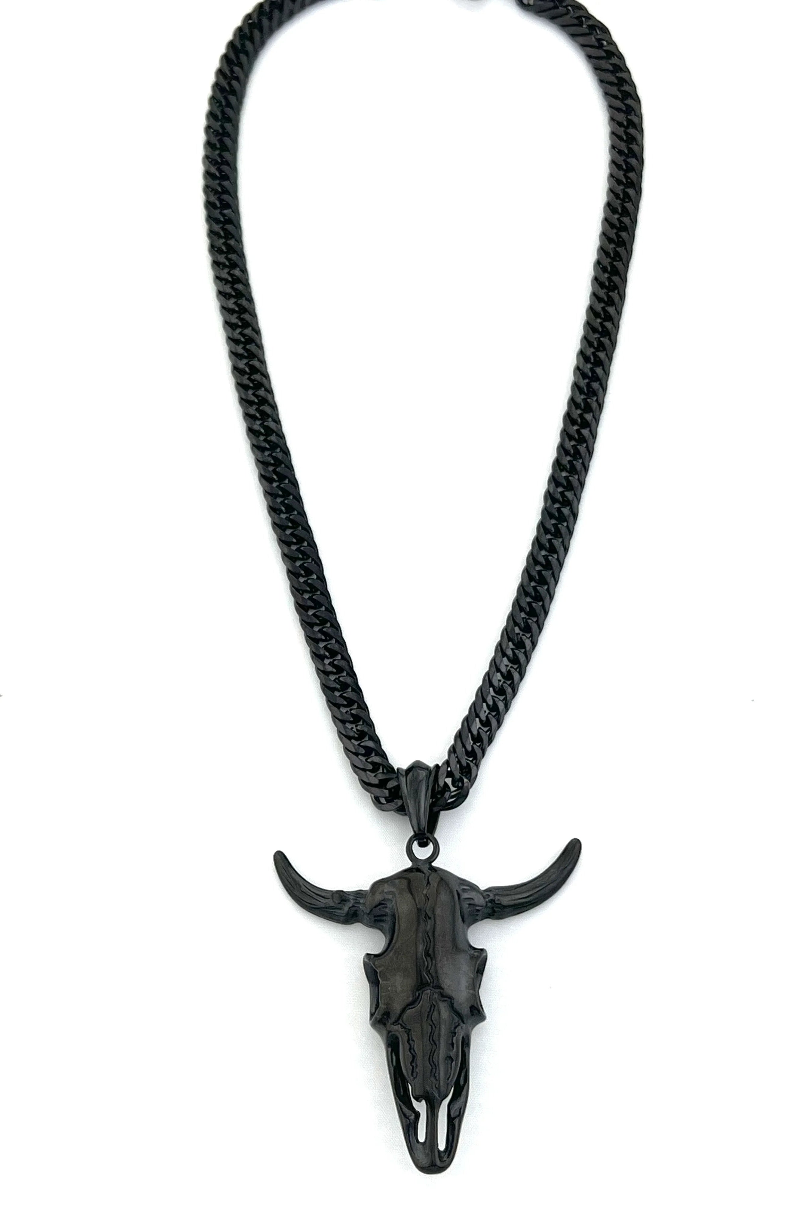 Midnight Bull Necklace