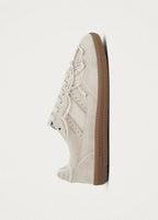 TB. 490 Crochet Cream Leather Sneakers