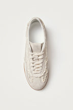 TB. 490 Crochet Cream Leather Sneakers