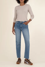 Noelie Scoop Neck Long Sleeve Knit Top