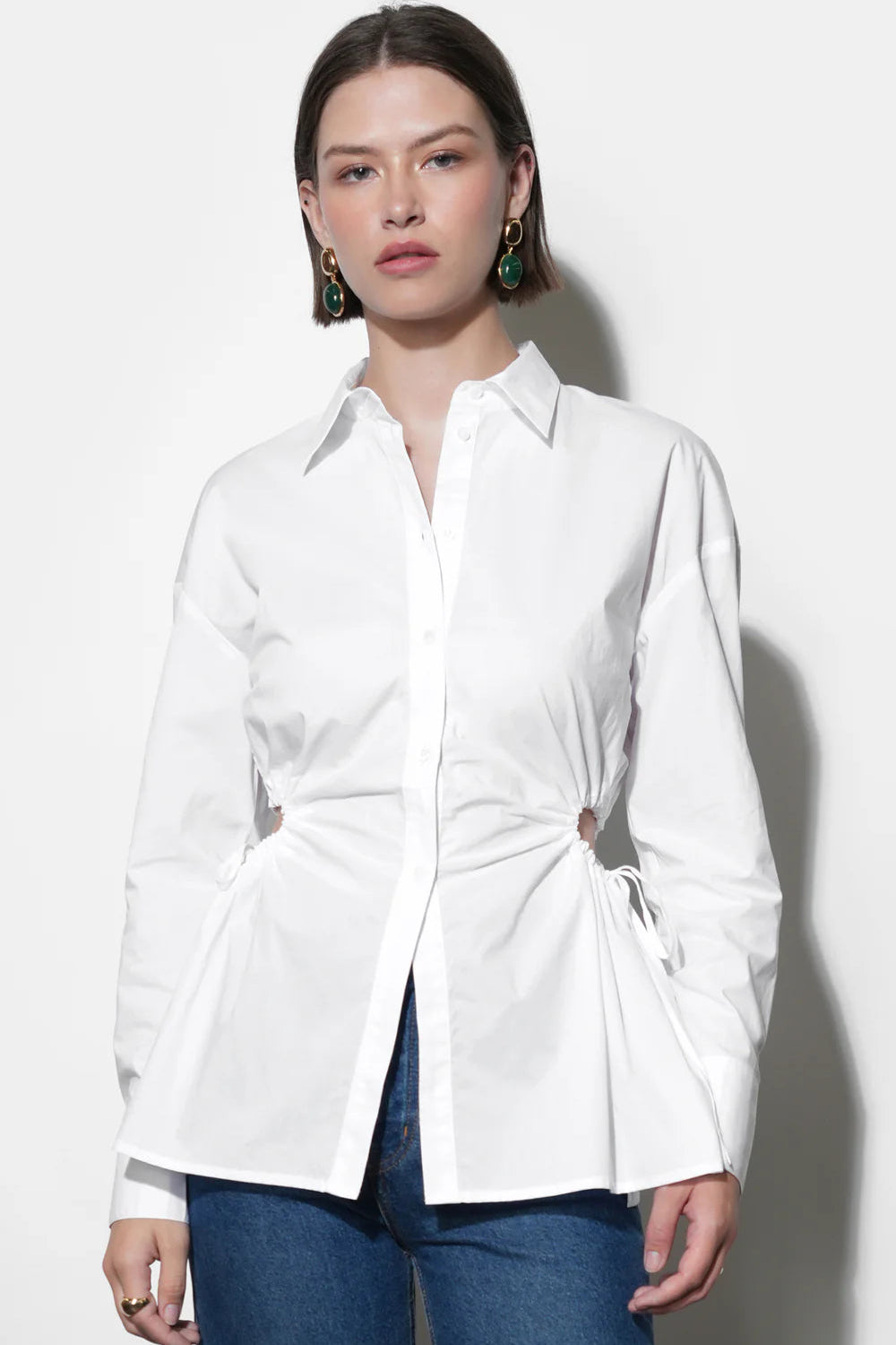 Naira Side Open Drawstring Shirt