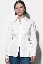 Naira Side Open Drawstring Shirt