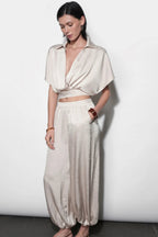 Ophelia Elastic Waist Balloon Pants