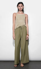 Paisley Wide Leg Pull On Pants