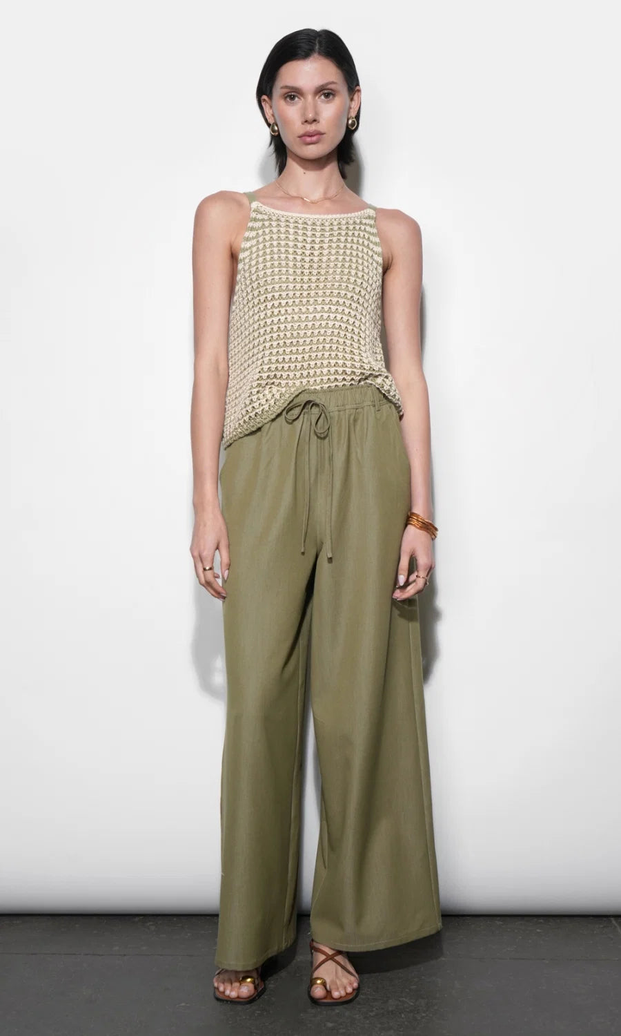 Paisley Wide Leg Pull On Pants