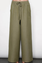 Paisley Wide Leg Pull On Pants