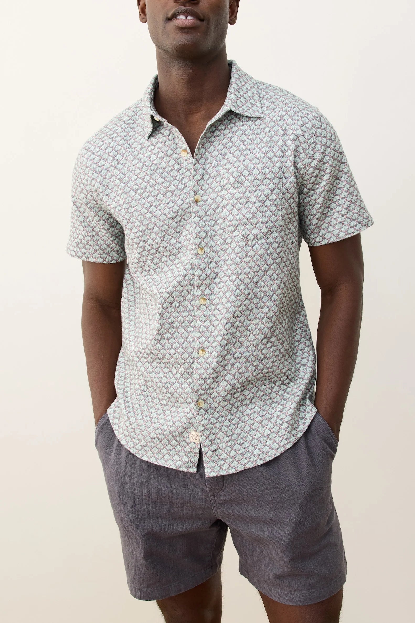 Stretch Selvage Short Sleeve Shirt