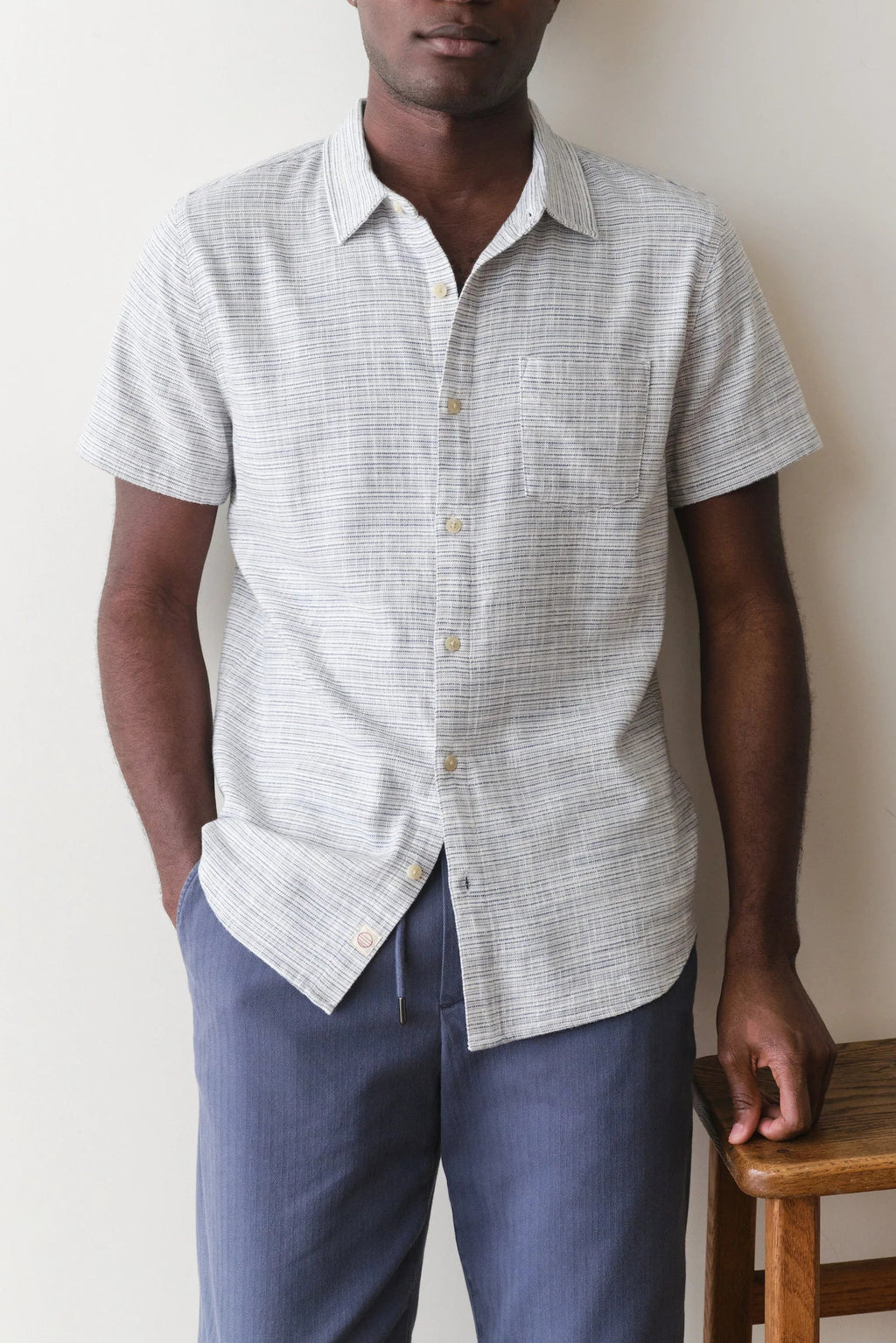 Stretch Selvage Short Sleeve Shirt