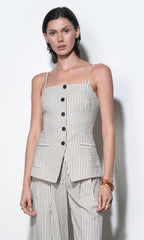 Sandi Button Front Top