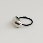 Silver Bold Crescent Metal Cuff Hair Tie