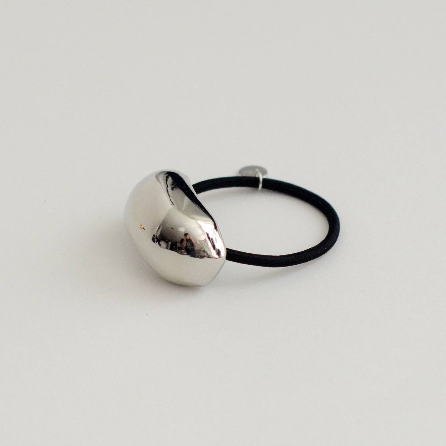 Silver Bold Crescent Metal Cuff Hair Tie