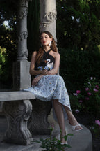 Swan Embroidered Halter Top