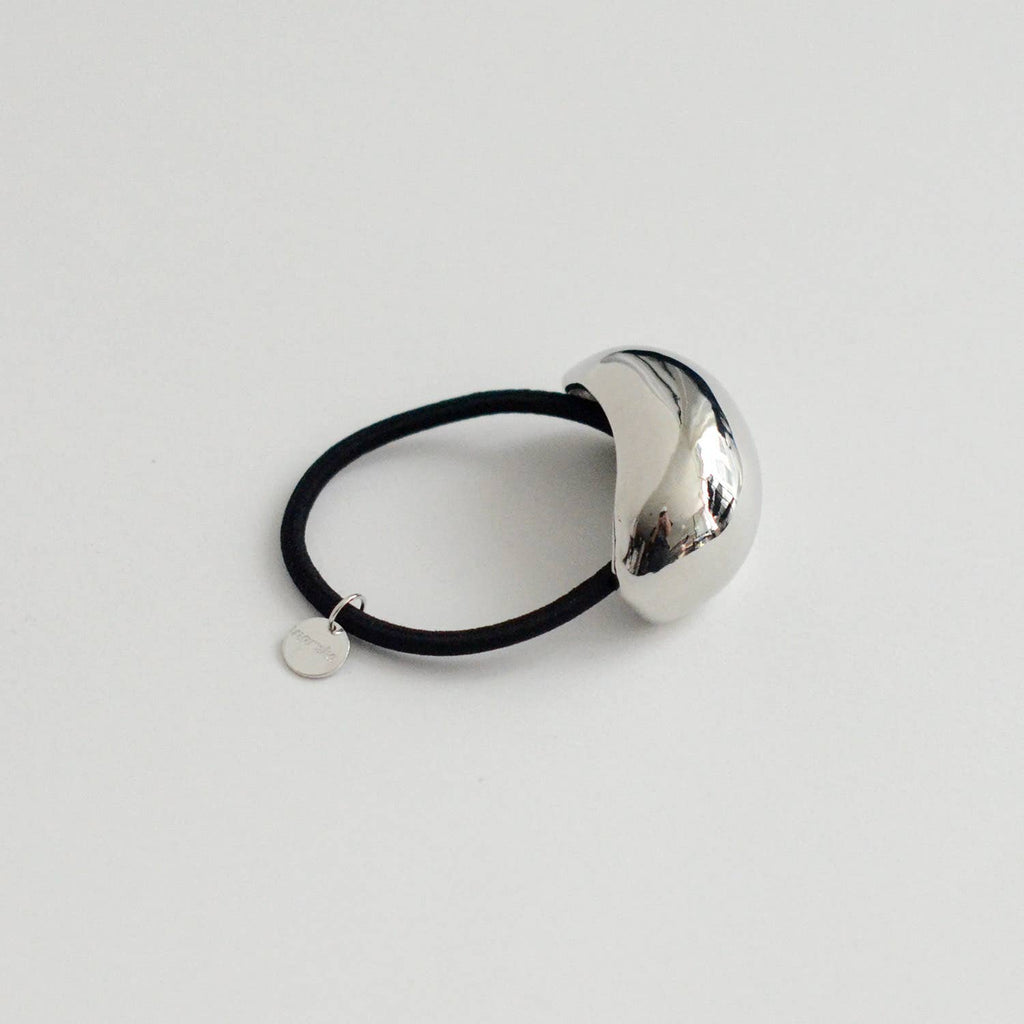Silver Bold Crescent Metal Cuff Hair Tie