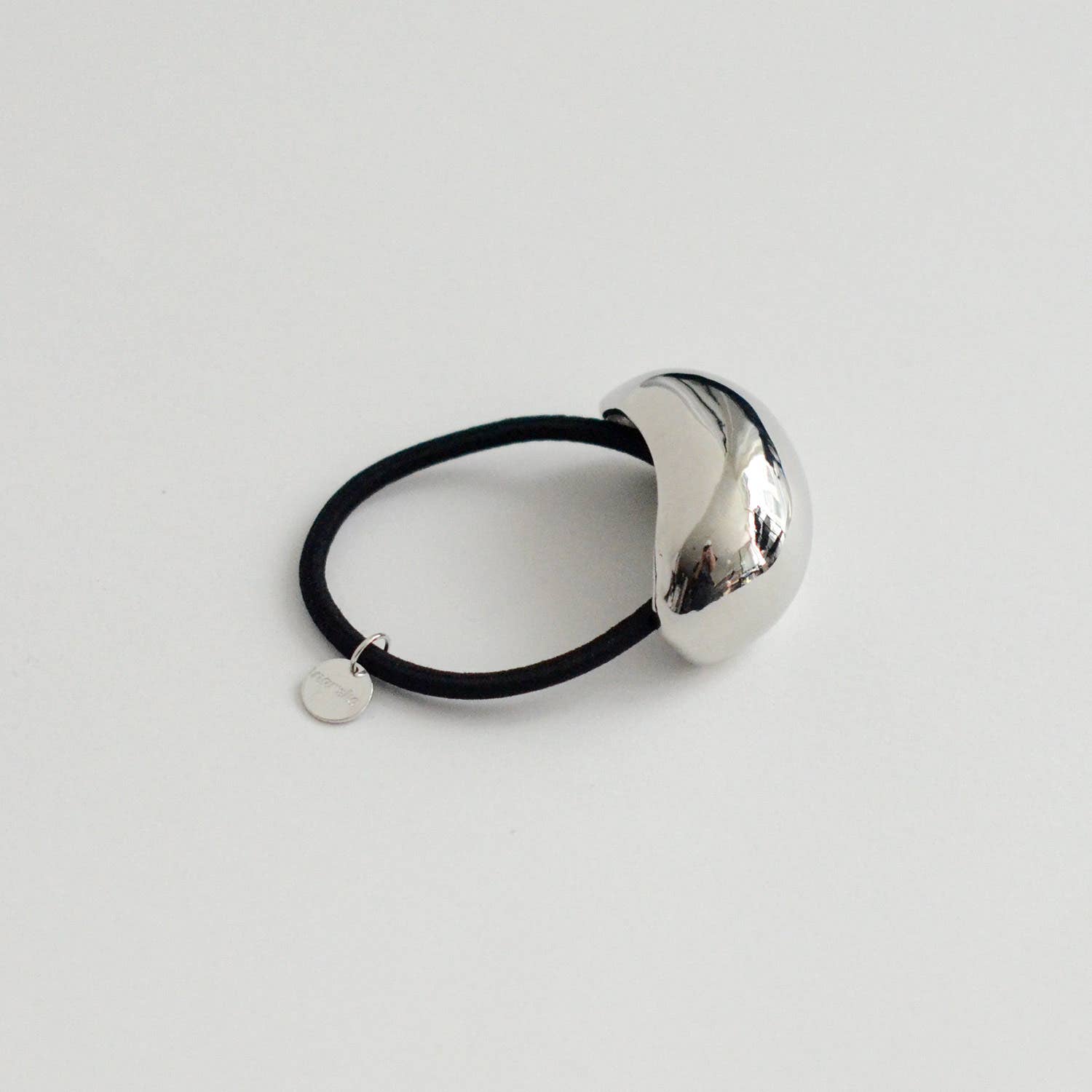 Silver Bold Crescent Metal Cuff Hair Tie