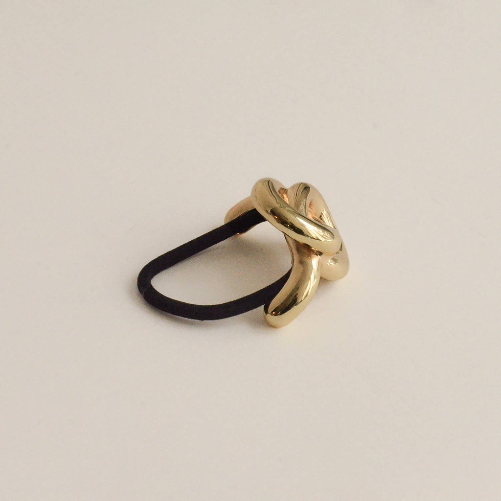 Gold Eternal Loop Ponytail Hair Tie