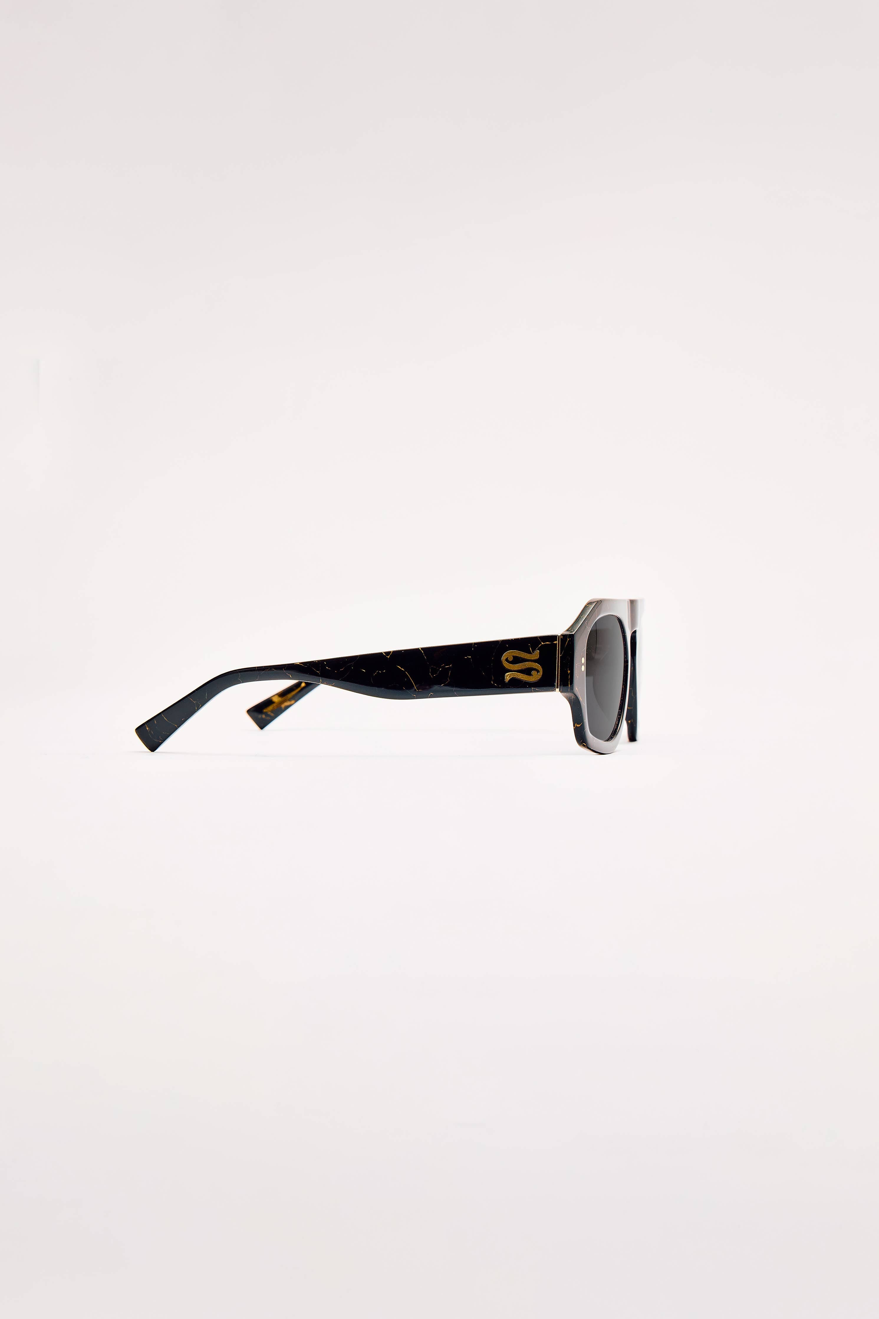 Louie Nouveau Noir Aviator Sunglasses