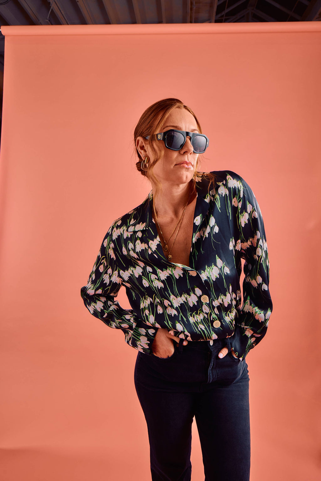 Louie Nouveau Noir Aviator Sunglasses